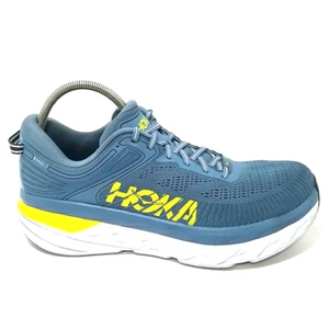 Hoka One One Bondi 7 Running Shoes Mens 11.5 Blue 1110518 Sneakers Gym Comfort - Picture 1 of 15
