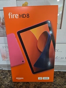 Amazon Fire HD 8 Latest 2024 8" HD tablet with Wi-Fi 3GB / 32 GB, Hibiscus (Red) - Picture 1 of 14