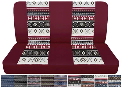 Bench seat cover Burgundy Aztec Boho fit 1983-1992 Ford ranger bench seat w/o HR - Image 1 of 4