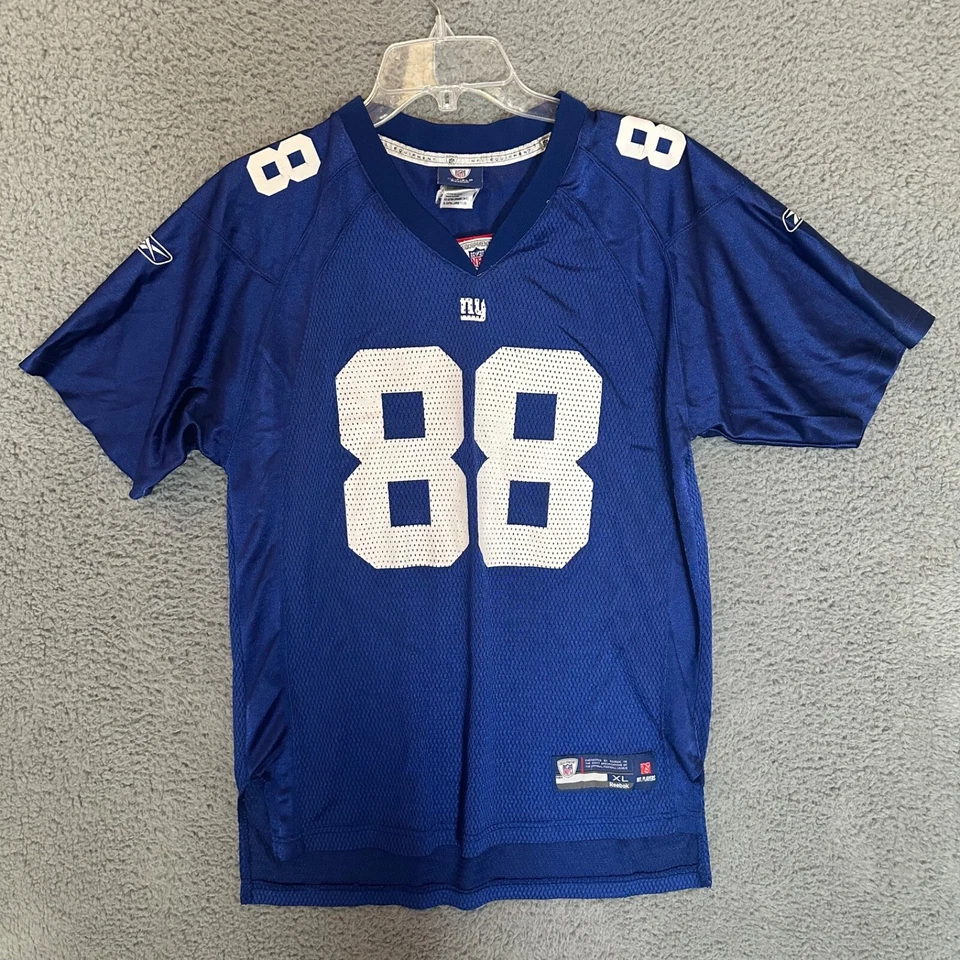 Camiseta de fútbol azul Hakeem Nicks New York Giants Reebok para niños talla XL 18-20 Foto 1 de 3