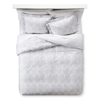 NIP Fable Kashan Light Blue Floral Medallion 300TC King Duvet Cover Set 3pc - Image 1 of 4