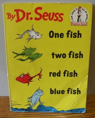 1987 Vintage "One Fish Two Fish Red Fish Blue " by DR. SEUSS Paperback book - Image 1 of 4