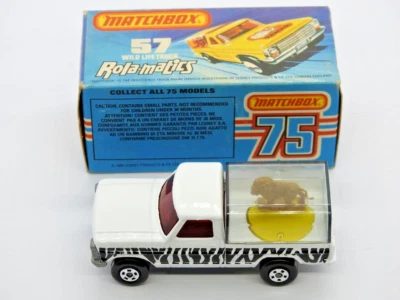 MATCHBOX SUPERFAST WILD LIFE TRUCK No.57 HTF IN RARE ITALIAN SCRIPT J BOX 1981 - Image 1 of 4
