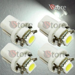 4 LED T5 B8.5D Per Cruscotto Quadro Strumenti SMD BIANCO Lampade Lampadine Luci - Bild 1 von 2