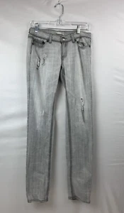 2.1 Denim Skinny Distressed Destroyed graue Jeans Größe 27 Damen Forever 21 - Bild 1 von 12