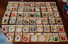 1982 Fleer Football Teams in Action helmet OLD logo Sticker Set 53 W Variants