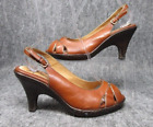 Sofft Shoes Womens 85 Brown Heels Open Toe Sandals