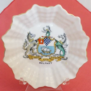 BELFAST CITY TRINKET PIN TRAY Shelley 4.75" diameter NEW NEVER USED England   - Picture 1 of 2
