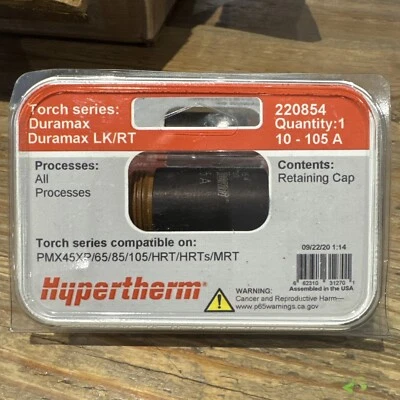 HYPERTHERM 220854 Cutting Torch Retaining Cap for 45 Plasma Cutting Torch Consumables Parts
