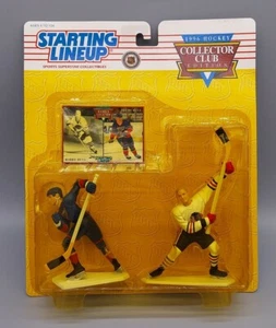 1996 Starting Lineup edición club de coleccionista Bobby Hull & Brett casco tarjeta de figuras - Imagen 1 de 10