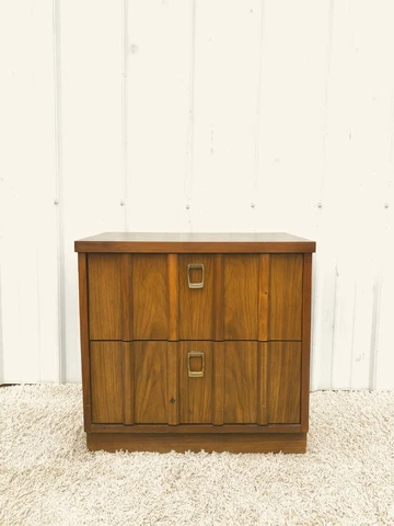 Mid Century Modern Two Drawer Nightstand Cover