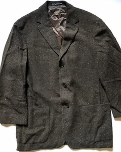 HUGO BOSS SIRRAH 40R Tweed Button Down Wool Silk Sport Coat Jacket - Picture 1 of 9