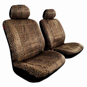Leopard Seat Covers For LEXUS IS 250 350 2006-2012 Velour Front Pair - Picture 1 of 3