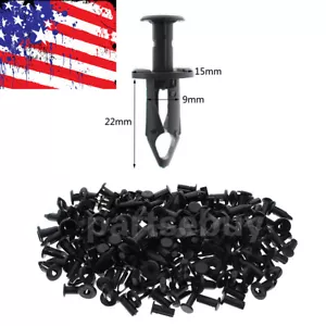 100 x ATV Fender Clips Push Retainer Fasteners For Honda Suzuki Kawasaki Polaris - Picture 1 of 8