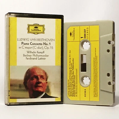 Beethoven - Piano Con. No1 - Kempff/Leitner - RARE 1962 Cassette DG - 3300 227  - Image 1 of 4