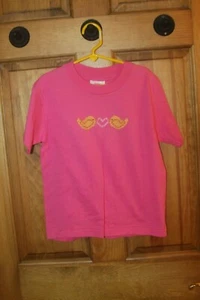 girls short sleeve counted cross stitched shirt - Picture 1 of 2