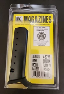 Beretta PUMA 70 - .32 ACP - 7 Round Pistol Triple K 457M Magazine - NEW - Picture 1 of 6