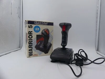 Quickshot QS-123 Warrior 5 IBM 15 PIN Joystick Vintage Gaming Black Original Box - Image 1 of 4
