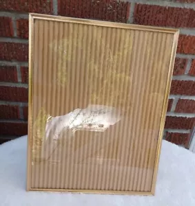 Vintage Gold Metal Photo Frame 11 x 14 Easel Back MCM Retro Decor - Picture 1 of 19