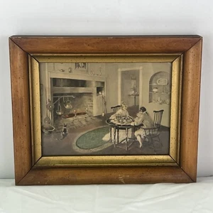 The Wedding Breakfast Bessie Pease Gutmann Framed Hand Colored Lithograph - Picture 1 of 8