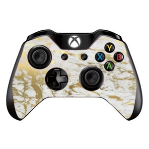 Skins Decals for Xbox One / One S w/Grip-Guard / Marble White Gold Flake Granite - Picture 1 of 2