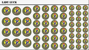 Battletech Std Waterslide Decals - Lady Luck Pin-Up - Picture 1 of 1