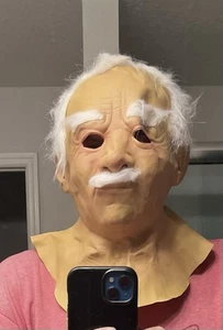 Halloween alter Mann gruselige Falten Latex Maske Cosplay Party Kostüm Requisiten - Bild 1 von 3