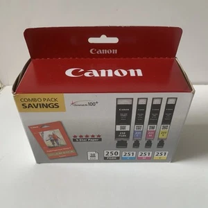 Canon PGI-250/CLI-251 Black & Color Ink Combo Pack 250 251 - NEW SEALED - Picture 1 of 4