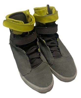 Tenis de skate vintage Y2K Supra TK Society amarillo neón gris talla 8,5 Foto 1 de 4