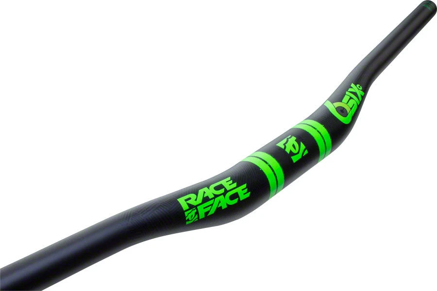 RaceFace SIXC Carbon Riser Handlebar: 35 x 820mm 20mm Rise Green - Image 1 of 1