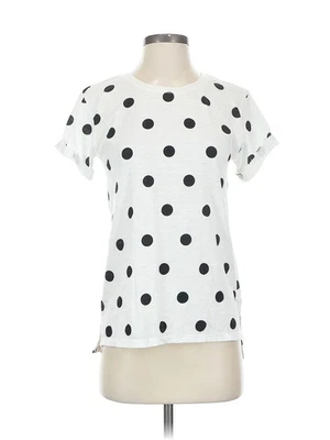 Forever 21 Women White Short Sleeve T-Shirt S - Image 1 of 4