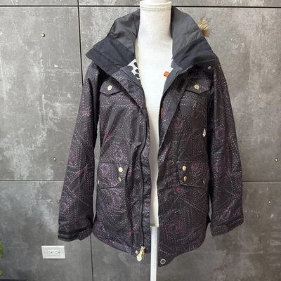 Volcom Nimbus 10,000mm/10000GM2 Snowboard Jacket Thermal Pink Pattern Women S  - Image 1 of 4