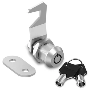 1 Pack Tool Box Lock with Keys, 5/8" Tubular Cam Lock Keyed Alike, Hook Cam T... - Picture 1 of 8