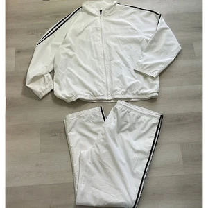 Vintage Weiß Trainingsanzug Herren XXLarge Y2K 90s Gefüttert Windbreaker Jacke Hose Set  - Bild 1 von 19