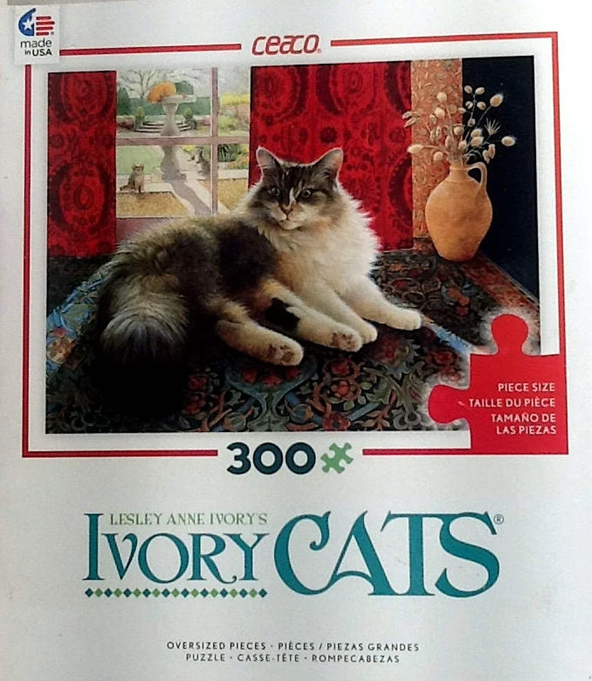 Agneatha And The Greek Vase Lesley Anne Ivory Cats 300 pc 24" X 18" Ceaco Puzzle - Image 1 of 1