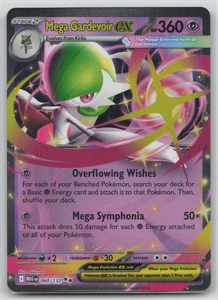 Pokemon Card Mega Gardevoir ex Double Rare ME01: Mega Evolution 060/132 NM - Picture 1 of 2