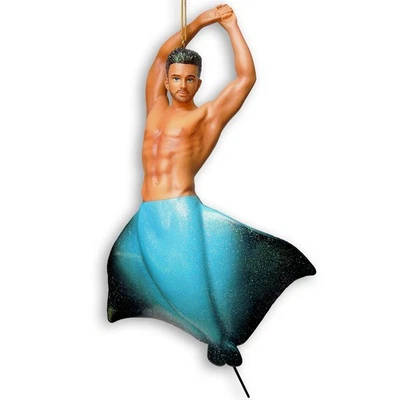 RARE December Diamonds MAN-A-RAY Merman Christmas Ornament ©2018 NIB & Retired - Image 1 of 4