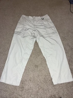 Columbia PFG Pants Mens XL x 32 Beige Convertible Outdoors Drawstring Omni-shade - Image 1 of 4