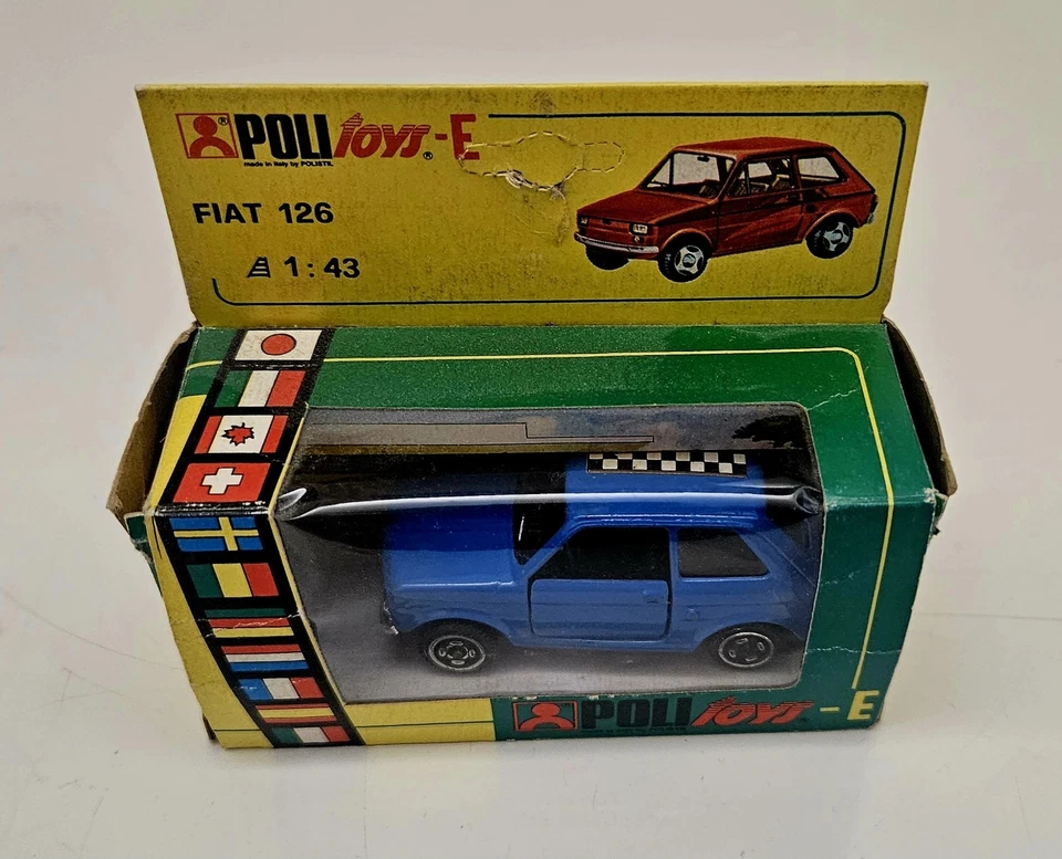 POLITOYS POLISTIL E40 FIAT 126   - 1/43 - ORIGINAL BLUE FRANCIA RARE - Immagine 1 di 4