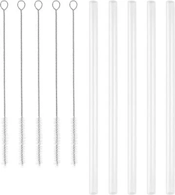 HYDRO2GO 5-Pack Replacement Straws for Hydro Flask Wide Mouth 9.5 in; 10 in, White