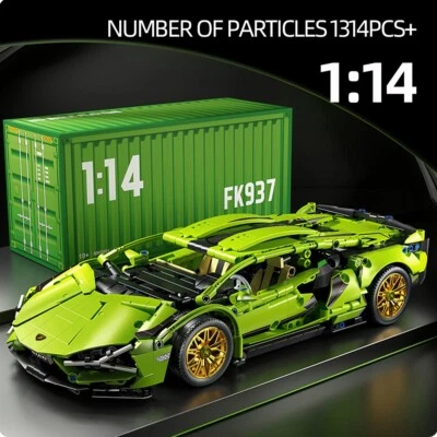 1314pcs Lamborghini Sian Sport Car LEGO-Like Puzzle Kit Gift!  - Image 1 of 4