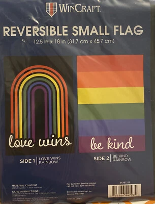 Pride Flag LGBTQ WinCraft Small Flag 12.5x18 In. Traditional and Progress Flag - Image 1 of 4