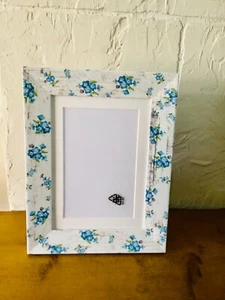 Forget me not flower remembrance design decoupaged picture frame. - Picture 1 of 6