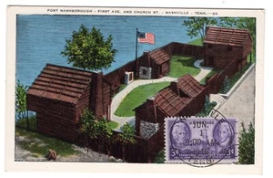 #941 Tennessee Statehood 1946 FDC Postcard - Nashville Fort Nashborough - Picture 1 of 2