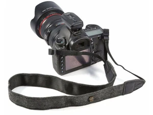 Retro Herringbone Black Tweed Style Camera Neck Shoulder Strap DSLR - UK STOCK - Picture 1 of 10