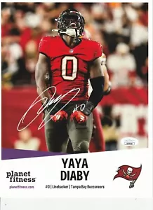 FOTO FIRMADA TAMAÑO CARTA YA DIABY TAMPA BAY BUCCANEERS CERTIFICADO DE AUTENTICIDAD JSA - Imagen 1 de 2