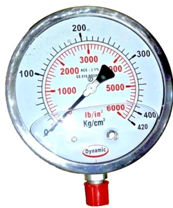 Manómetro 0-400 BAR y 0-6000 PSI: relleno de glicerina, escala doble, herramientas EE. UU. - Imagen 1 de 2