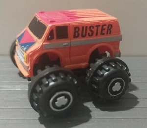 Vintage Galoob Micro Machines Road Champ Monster Truck Van Buster Orange FUNRISE - Picture 1 of 5