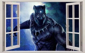 Black Panther Super Hero 3D Window Decal Wall Sticker Decor Art Marvel J945 - Picture 1 of 1