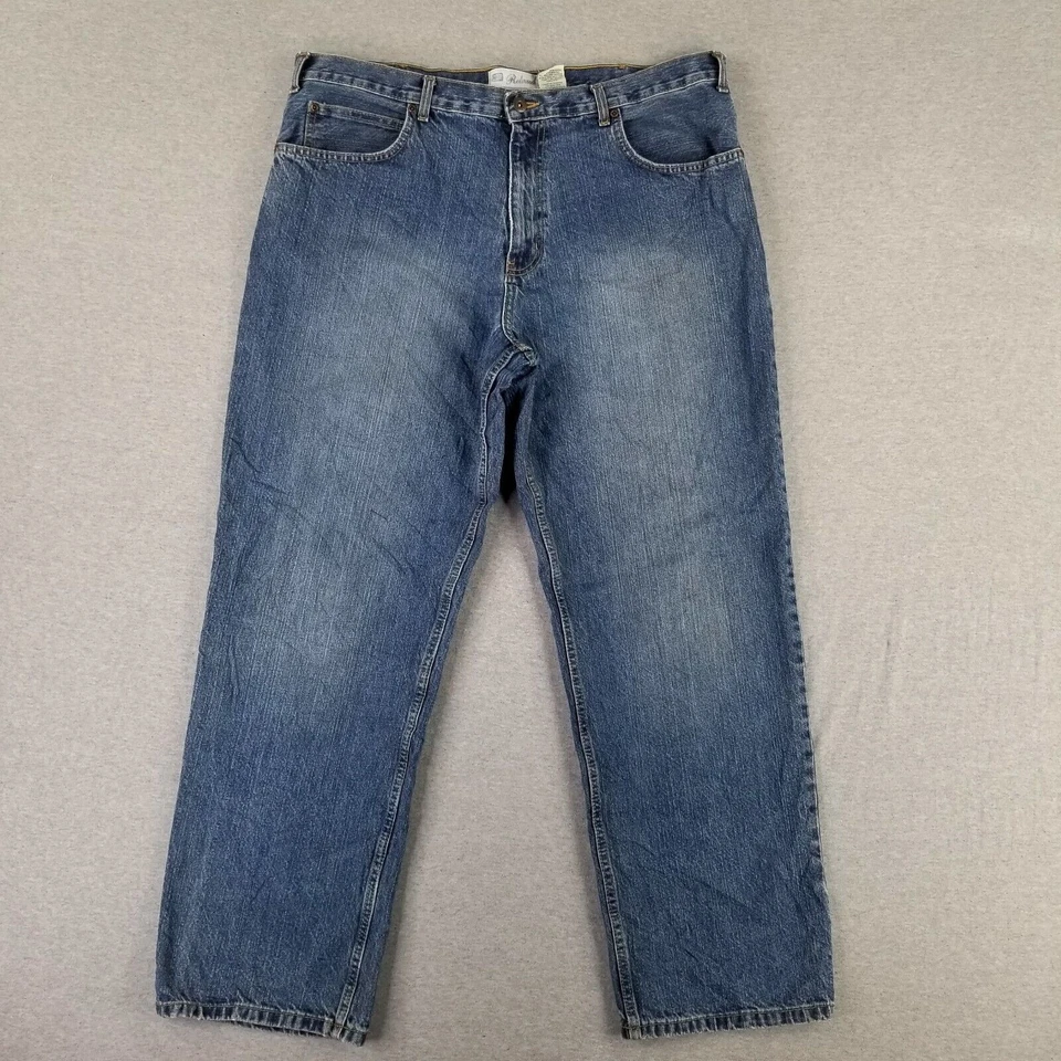 Pantalones de mezclilla azules holgados vintage descoloridos Glory 40x32 calce relajado peto ancho años 90 Foto 1 de 4